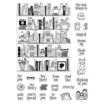 Hero Arts Clear Stamps - Bookcase Peek-A-Boo